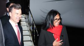 Delcy Rodríguez llegó a Nueva York, Estados Unidos, este 21 de septiembre de 2026.
