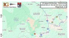 El IG reportó un sismo de 3.5 en Cotacachi, Imbabura.