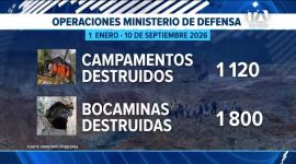 La operación en el sector La Matanga se suma a la ofensiva nacional que en 2026 registra más de mil campamentos y 1 700 bocaminas destruidas. Un reportaje de Astrid Singre