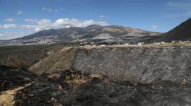 Así luce el cerro Casitagua tras los incendios forestales registrados en septiembre de 2026.
