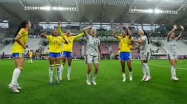 Una celebración de las jugadores de Colombia que busca la gran final