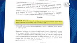 La medida rige para los sectores público y privado bajo el Decreto 507, garantizando servicios esenciales y buscando incentivar la participación en el Festival de Artes Vivas de Loja.