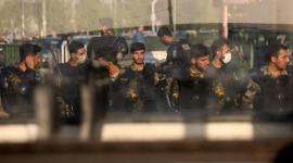 Miembros de la policía antidisturbios en Teherán