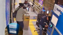 Un ciudadano en estado etílico causó daños en una estación del Trolebús en el centro de Quito la noche del martes 22 de septiembre de 2026.