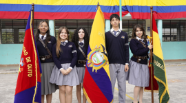 Estudiantes de Ecuador juraron la bandera este viernes 25 de septiembre de 2026.