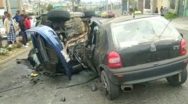 Un aparatoso siniestro de tránsito ocurrió la mañana de este domingo 27 de septiembre en Ambato.
