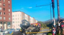Siniestro de tránsito dejó una personas herida en el sector de la Plataforma Sur, en Quito.