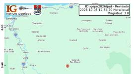 El Instituto Geofísico reportó un sismo de 3.8 en Quinindé, Esmeraldas.