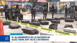El predio pertenecía a alias 'Gran Jefe' y era considerado un centro estratégico de operaciones vinculado al Cártel Jalisco Nueva Generación. Dos personas fueron aprehendidas durante el operativo. Un reportaje de Paula Kuhn