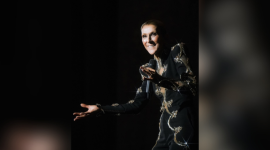 Céline Dion perdió el equilibrio mientras interpretaba Dans un autre monde durante un concierto en París.