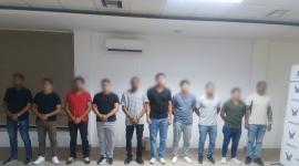 Los uniformados de la Policía Nacional detenidos este sábado 10 de octubre del 2026.