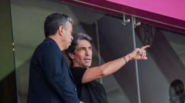 El entrenador Marcelo Gallardo en el estadio de Independiente del Valle