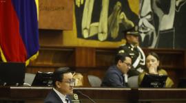 Juicio Político en contra del consejero de Participación Ciudadana, David Rosero, se desarrolla en el Pleno de la Asamblea Nacional.