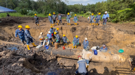 Petroecuador concluyó la reparación de la infraestructira del SOTE en el kilómetro 420+840