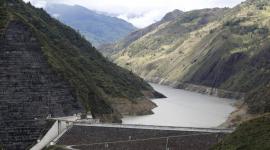 El caudal del embalse de Mazar incrementó un poco este jueves debido a las lluvias.