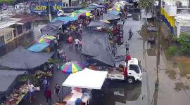 En Machala se registran indundaciones este lunes 19 de octubre debido a las fuertes lluvias.