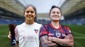 Rosa Flores, jugadora de Guerreras Albas, y Karen Paéz, de Dragonas IDV, sin protagonistas en la Copa Libertadores Femenina.