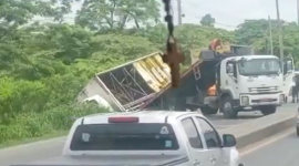 El accidente generó una alta carga vehicular durante más de dos horas