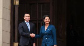El presidente de Ecuador, Daniel Noboa, y la presidenta de Perú, Keiko Fujimore se reúnen en el Encuentro Presidencial y XVII Gabinete Binacional Perú - Ecuador.