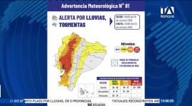 La entidad meteorológica mantiene la vigilancia por precipitaciones en el sur del país, además de pronosticar lluvias y tormentas en la cordillera occidental. Un reportaje de Bernarda Cevallos