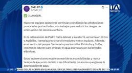 Moradores y comerciantes de varios sectores de Guayaquil registraron interrupciones prolongadas del servicio eléctrico durante el fin de semana. En zonas comerciales como Urdesa, la suspensión de energía se extendió por hasta dos días sobre la avenida Víctor Emilio Estrada, lo que generó malestar y pérdidas económicas en los establecimientos del sector. Un reporte de Camila Guevara.