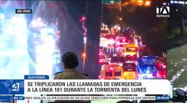 La fuerte tempestad registrada la tarde de este lunes generó un masivo incremento en los reportes de auxilio ciudadano atendidos por la línea de socorro. Un reportaje de Carlos Sacoto