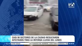 Las intensas lluvias y la tormenta registradas desde el mediodía de ayer en Guayaquil y diversos sectores de la Costa se prolongaron hasta horas de la noche. Las precipitaciones provocaron el colapso del sistema de drenaje y anegaciones en al menos 90 zonas, donde el agua ingresó a viviendas y locales comerciales hasta alcanzar niveles críticos. La emergencia causó la paralización del tránsito y de las actividades cotidianas en la ciudad.