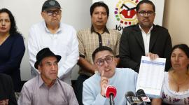 Quito, miércoles 28 de octubre del 2026Rueda de Prensa de Movimientos sociales FUT, Fenocin, UNE, Indígenas y gremios para anunciar el nuevo cronograma de movilizaciones de protesta en contra del Gobierno.Nelson Erazo, Franklin Columna, Edwin Bedoya, Andrés Quishpe, Pacha Terán Fotos:API / Rolando Enríquez