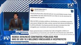 La denuncia señala presuntas irregularidades en adjudicaciones a la empresa Tonello Soluciones, vinculada al viceprefecto de Pichincha, y fue remitida a la Contraloría.