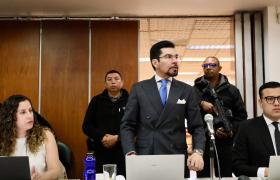 El fiscal general (e), Leonardo Alarcón presentó los alegatos de cierre en el caso Sinohydro.