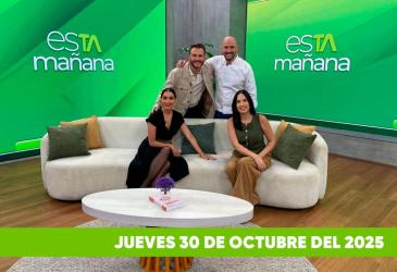 Mira el capítulo de esTAmañana del jueves 30 de octubre del 2025. Una revista diferente y entretenido, con contenido de calidad. De lunes a viernes, de 09:30 a 12:00, por Teleamazonas.