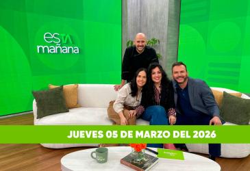 Mira el capítulo de esTAmañana del jueves 5 de marzo del 2026. Un magazine diferente y entretenido, con contenido de calidad. De lunes a viernes, de 09:30 a 12:00.