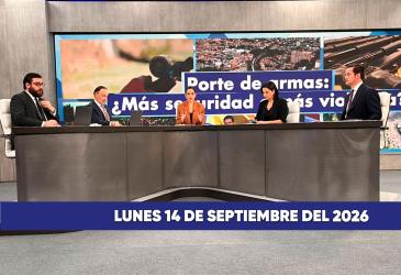 En De Lunes a Lunes se analizó el debate sobre el porte civil de armas en el país a raíz de las recientes medidas adoptadas en Colombia. Junto a las visiones de la investigadora Carla Álvarez Velasco y el asambleísta Esteban Torres, se confrontaron posturas entre el derecho a la legítima defensa bajo requisitos estrictos y el riesgo de incrementar la violencia armada en un contexto nacional donde casi 9 de cada 10 homicidios se cometen con armas de fuego.