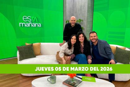 Mira el capítulo de esTAmañana del jueves 5 de marzo del 2026. Un magazine diferente y entretenido, con contenido de calidad. De lunes a viernes, de 09:30 a 12:00.
