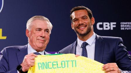 Carlo Ancelotti (izquierda) se estrenará en el torneo premundial en el estadio Banco Pichincha. Brasil visitará a Ecuador, el jueves 5 de junio del 2025.