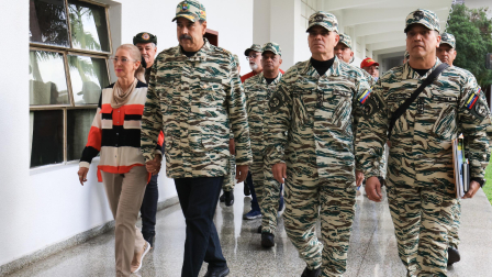 Nicolás Maduro estuvo presente, el viernes 5 de septiembre del 2025, en un acto de activación de las Unidades Comunales Milicianas, en Caracas, Venezuela.