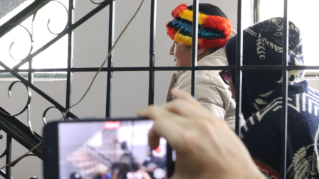 Marlon Vargas, presidente de la Conaie, lidera el consejo ampliado de esta organización este jueves 2 de octubre.