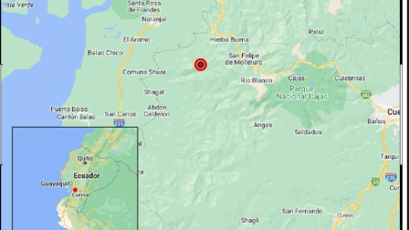 Sismo registrado en el sur de Ecuador la tarde del 26 de octubre de 2025