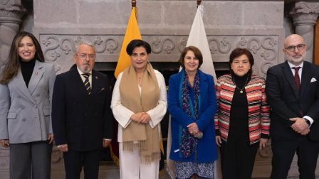 La Canciller de la República, Gabriela Sommerfeld, en el lanzamiento del concurso
