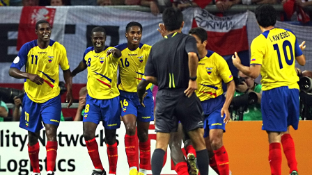La Selección Ecuatoriana de Fútbol en su participación en el Mundial de Alemania 2006.