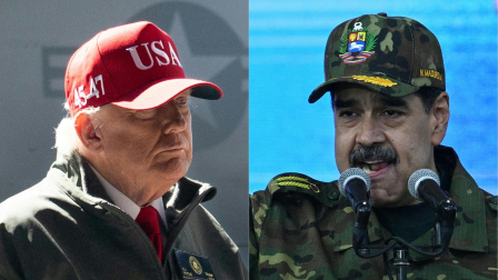 Los dos protagonistas del conflicto: Donald Trump, presidente de Estados Unidos y Nicolás Maduro, mandatario de Venezuela.