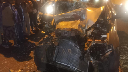 El vehículo impactado este martes 20 de enero