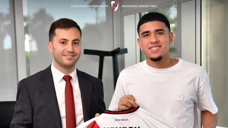 Kendry Páez ya entrenó con el River Plate de Argentina