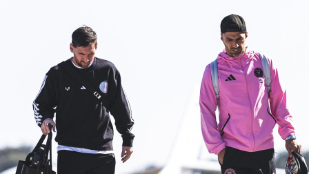 Messi en el viaje de este viernes 6 de febrero.