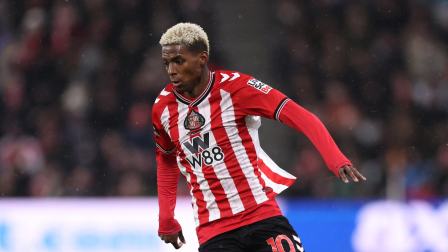 El futbolista ecuatoriano Nilson Angulo en el cotejo del Sunderland