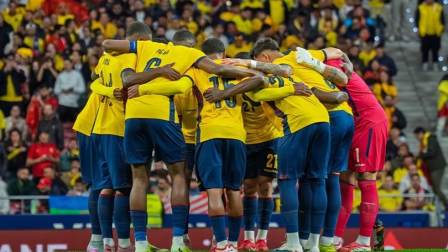 La Selección de Ecuador en uno de los amistosos de marzo.