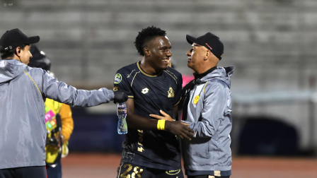 Ibarra, viernes 17 de abril del 2026 Cotejo entre Leones FC vs Aucas por la Fecha 9, de la primera Etapa de la Serie A, del Fútbol Ecuatoriano,  Ligaecuabet 2026 en el Estadio Olímpico Ciudad de Ibarra. Fotos:Juan Carlos Cevallos/API