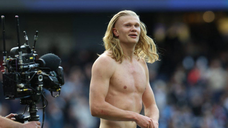 Haaland hizo el único gol del partido