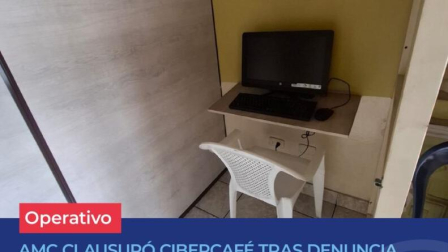 Un cibercafé fue clausurado en el centro de la capital.