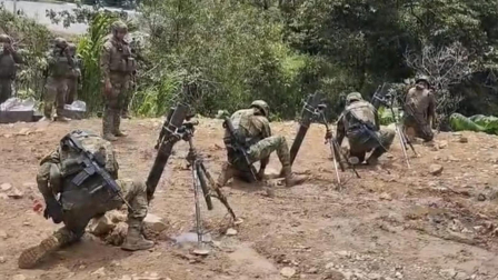 El Ejército realizó acciones para enfrentar la minería ilegal en Carchi.
